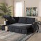 Baxton Studio Lianna Modern Dark Grey Upholstered Sectional Sofa 143-8760 - alternate 2